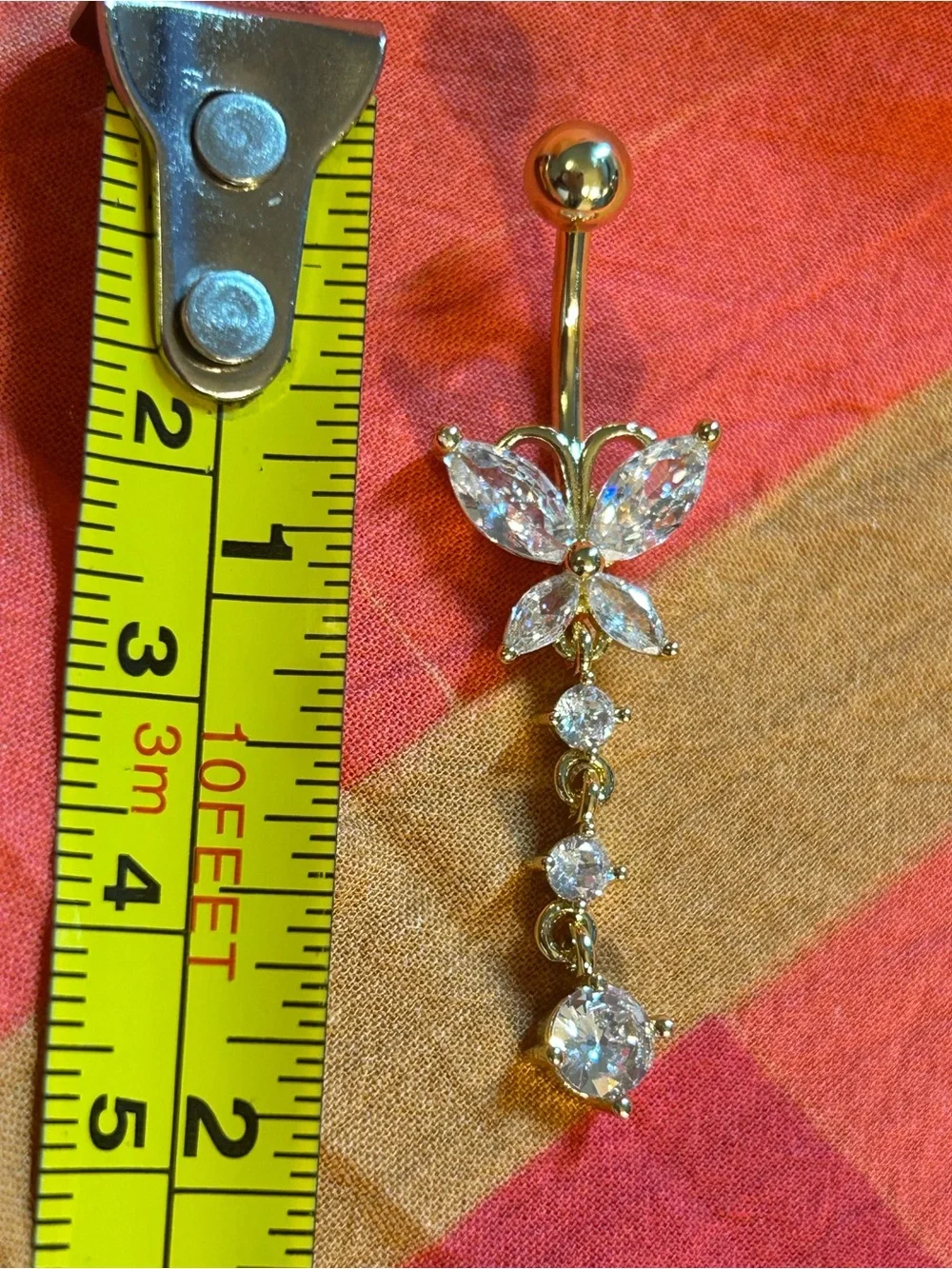 Bundle of 10 assorted gold Tone and Pearl belly button rings